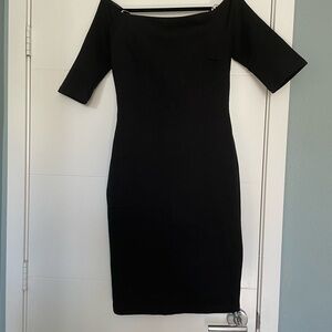 Lulu's Black One-Shoulder Sheath Dress